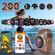 Unisex Smartwatch With Colour Display, Featuring 24/7 Heart Rate Monitoring, Blood Oxygen Saturation Tracking, Blood Pressure Measurement, Sleep And Stress Health Monitoring, Blood And Body Composition Analysis, And Multiple Exercise Modes. - màu nâu - Xem 6