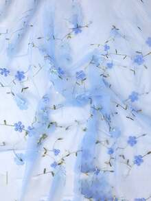 Vải lưới thêu 3D, vải voan lưới thêu ngọc trai, khăn voan cô dâu, khăn trải bàn, thích hợp để tự làm quần áo và đồ thủ công, váy cưới, rèm cửa, khăn trải bàn, túi xách, trang trí bàn tiệc cưới. - Nhiều màu - Xem 6