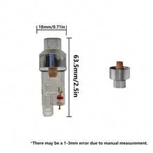 3 Packs Air Compressor Filter Moisture Oil Separator With 1/8" Ports, Can Be Connected In Series, Removes Water And Oil To Protect Airbrush From Clogging, Suitable For Model Painting, Cake Decorating, Nail Art Spray Guns - Silver - View 3