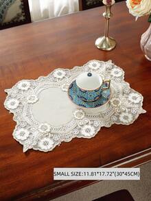 ABEST6522 Home&Living store 1 pezzo Runner da tavolo in 100% poliestere con pizzo, traforato, artistico e fresco, come regalo, decorazione per la stanza, decorazione per la casa multi-scena per uso interno & esterno, mobili da esterno. Perfetto per uso interno & esterno: soggiorni, camere da letto, patii, giardini, picnic, PC - Cachi - Visualizzare 15