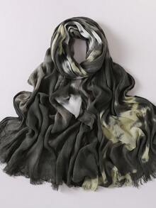 Dreamy Collection New Modest Hijab With Natural Crinkle Texture, Tie Dye Tie-Dye Printed Scarf, Breathable Muslim Headscarf - Multicolor - View 13