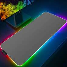 Backlight Mouse Pad S-Solid Color Gamer Desk Mat PC Computer Mini Pc XXL Anime RGB Mousepad Keyboard Gaming Accessories Mausepad - ZC-0000003061 - Xem 2