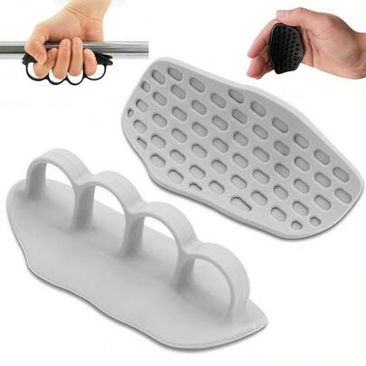 Fingerless Rubber Grip Gloves, Ergonomic Design Workout Gloves For Weightlifting, Pull-Ups, Crossfit, Unisex