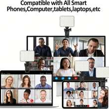 Luz LED magnética recargable para Selfie, luz regulable de 3 modos, 3000mAh, 120LED, Clip para teléfono/portátil/PC, maquillaje, vídeo, 1. - 120 LED - Ver 4