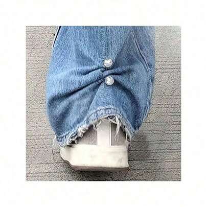 2-Piece Pearl Jeans Ankle Clip, Chest Anti Light Needle, Anti Trampling Shoe Buckle, Pants Length Adjuster
