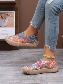 Women's Slip-On Flat Loafers, Fashion Comfortable Versatile Thick Sole Casual Sneakers - Multicolor - View 5