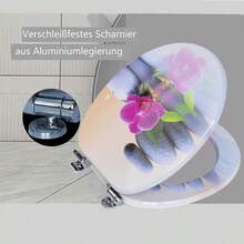 SAINOS Holz WC toilettensitz mit absenkautomatik Wasserdicht schimmelresistent und leicht zu reinigen toilettendeckel 190 kg Tragfähigkeit - H351 - Übersicht 4