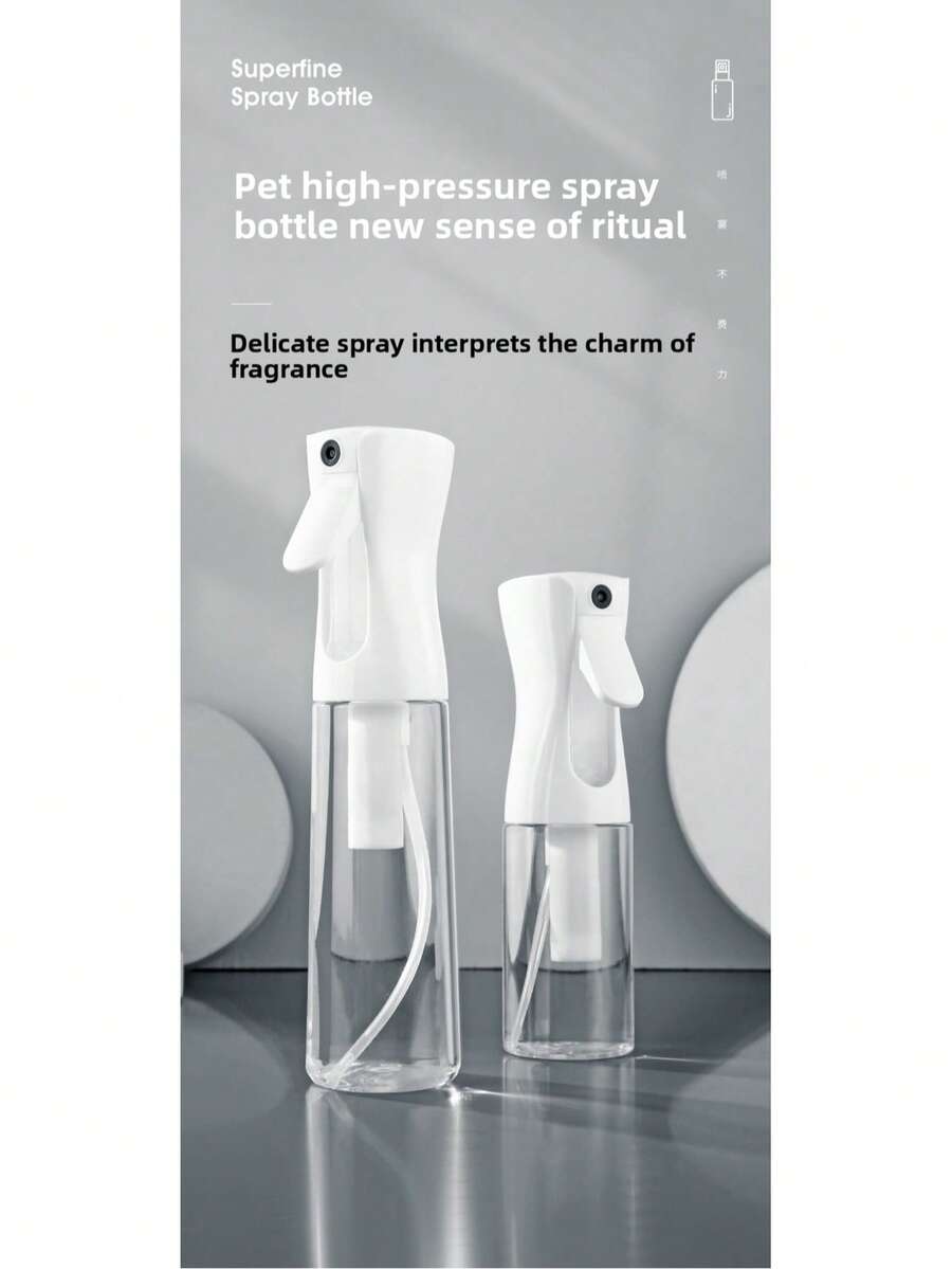 1PC PET 500ml Clear Continuous Fine Mist Spray Bottle, Large Capacity Leak-Proof Refillable Empty Sprayer For Salon Hair Care, Home & Daily Cleaning Use - 容量 - 查看 1