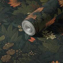 Dark, Botanical Peel-And-Stick Wallpaper, Textured Contact Film, Waterproof, Self-Adhesive Vinyl Wallpaper With A Line Pattern, Removable, For Cabinets/Countertops, Wall Coverings, Home Decoration, Wall Design, 45 X 300 Cm - RW807-3M - 查看 12
