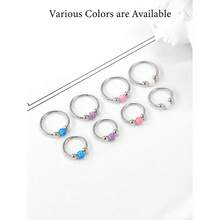 316L Stainless Steel Nose Ring Nose Stud Jewelry, Silver Nose Ring Nose Stud, Suitable For Women 18G Hinged Earrings, Suitable For Nose Tip, Cartilage, Tragus Piercing - As Shown In the Figure - View 3