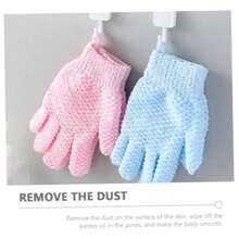 Guantes Exfoliantes De Baño Para Cuerpo 4 Pares Azul Rosa 2azul + 2rosa - Multicolor - Ver 2