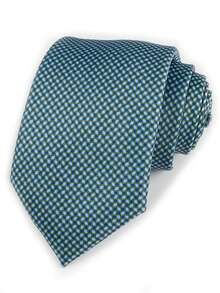 Exclusive Design Luxury Men's Digital Print Tie - Navy Blue With White And Beige Geometric Pattern, Super Fine Fiber, Woven Texture, Suitable For Thanksgiving, Father's Day And Campus Events - Multicolor - View 10