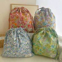 1 chiếc túi vải hoa văn cổ điển có dây rút, túi đựng đồ, túi đựng đồ lót, túi du lịch. - Nhiều màu - Xem 7