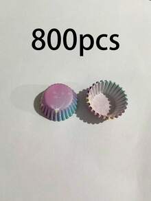 50个/100个/200个/500个/800个星空/渐变迷你纸杯蛋糕衬垫，2.5厘米不粘烘焙杯，小型纸杯，烘焙模具内衬，理想的厨房配件，烘焙必备品 - 彩色 - 查看 13