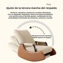 Silla Mecedora Sillón Doméstico Individual Ajustable - Negro - Ver 3