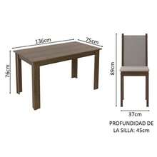 Juego de comedor con mesa y 4 sillas Madesa Bea MC - Beis - Ver 5