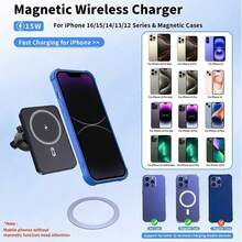 Soporte de carga inalámbrica rápida de 15W para automóvil, compatible con Xiaomi, adecuado para viajes largos y excursiones por carretera - Blanco - Ver 5