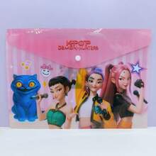 Mattel K-POP Witch Hunting Girl Group A4 Document Folder, Cartoon Subject Pouch For Middle/Elementary School Students - A4 - View 4