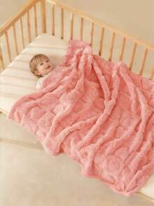 1条毛绒爱心婴儿毯，超柔软舒适，男女宝宝通用，蓬松柔软，可作婴儿学步车包巾，新生儿婴儿床和婴儿车配件，适合作为婴儿洗礼和生日礼物。 - 彩色 - 查看 9