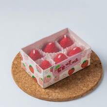4/6/9支装草莓香薰蜡烛仿真水果香薰礼盒大豆蜡可爱生日礼物 - 1PC - 查看 9