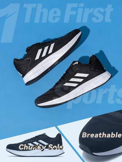 Adidas DURAMO 10PE Running Shoes, Lightweight Cushioned Men's Sneakers, Fitness Sports Shoes, Casual Office Commute Shoes GW8336