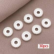 30颗18K镀金隔珠，圆盘形，扁平金属散珠，工艺珠，适用于手链、项链、首饰制作、DIY工艺品，6毫米 - 彩色 - 查看 11