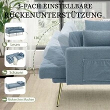 Sofa Bed Mattress - Blue + Teddy - View 7
