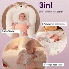 Nido Colecho Bebés Cuna Portátil Cama Con Cojín Antireflujo - Negro - Ver 5