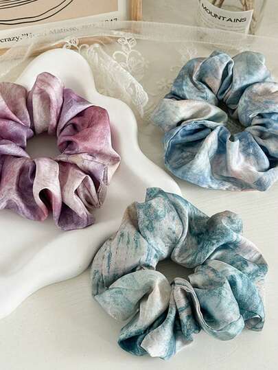 新款扎染缎面发圈，以及女士多功能弹力发绳