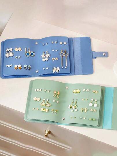 1pc Super Portable Multi-Functional Jewelry Roll Bag, Earring, Necklace Storage Pouch, Compact Accessory Organizer With Secure Closure, Gift For Women
