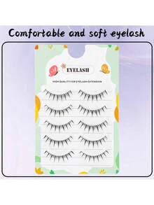 5 Pairs Cartoon Style Natural False Eyelashes, Easy To Use, Time-Saving, Eye-Friendly, Soft & Natural Makeup Effect, Moisturizing Cartoon False Eyelashes - Spiky Manga Lashes - View 6