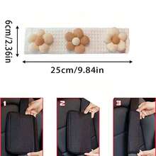 2pcs/1pc Car Shoulder Protection DIY Flower Car Seat Belt Cover Four Seasons Universal Comfortable Anti Pinch Protective Pad Cover - Cloth Flowers - View 9