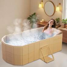 Portable Foldable Bathtub, No Installation Required, For Hot And Ice Baths, Indoor & Outdoor Use, Ideal For Spontaneous Relaxation Moments - 1.2M - View 9