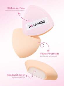 MAANGE 18pcs Makeup Brush Set Includes 13 Double-Ended Brushes + 5 Makeup Sponges, Gift Box, Blush Brush, Powder Brush, Eyeshadow Brush, Concealer Brush, Highlighter Brush, Eyebrow Brush, Lash Brush, Lip Brush, Nose Contour Brush, Travel Makeup Brush Set Gift For Women And Girls - Pink - View 10