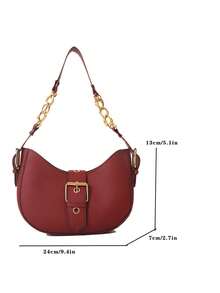 新款时尚简约单肩手提包，个性化INS风时尚腋下包，优雅新月形女士包 - 彩色 - 查看 8