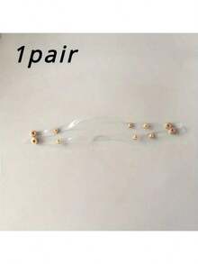 Adjustable Metal Buckle Sandals With Straps - Slip-Resistant Modification Suitable For Loose Slippers, Comes With Transparent Plastic Heel Cap (Black And Transparent Colors) - trong suốt - Xem 2
