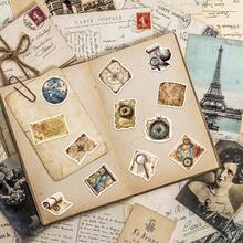 50张/包复古世界地图旅行贴纸，装饰贴纸，带有励志语录，色彩鲜艳，适用于水瓶、滑板、日记本、剪贴簿和派对用品，涂鸦风格，趣味贴纸，剪贴簿用品，Kindle - B - 查看 4