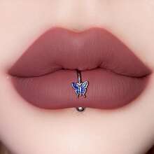 浪漫蝴蝶钛钢外螺纹独特蝴蝶唇环 - 蝴蝶的浪漫 唇環 - 查看 7