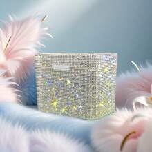 Large Capacity Sequin Decorated Manicure Towel Storage Box, Diamond Jewelry Box, Creative Manicure Storage Box, Dust-Proof And Anti-Oxidation. Can Store Manicure Decorations. Recommended By Professional Manicurists. Adorned With Handmade Sequins, Shimmering In Sunlight. - Multicolor - View 7