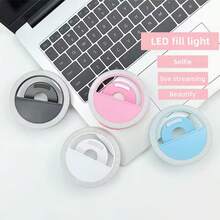 LED Selfie Ring Light Mobile Phone Clip-On Lamp Portable USpB Charge LED Selfie Light Flash Light Photo Camera For Smairtphone New 2026 High For Reliable Electronic Component ﻿ - hồng - Xem 7
