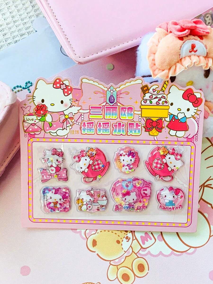 New Cartoon Children's Rocking Water Painting Stickers, Cute Crystal 3D Liquid Sand Water Stickers, DIY Handbook Guka Stickers - Multicolor - View 1