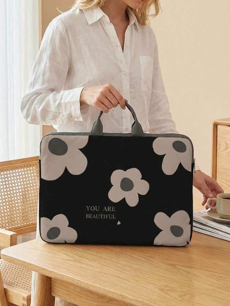 Ladies Flower Pattern Laptop Bag Laptop Sleeve Computer Bag For School Student Laptop Case Computer Bag Laptop Briefcase Ipad Case Ipad Cover Tablet Case For Business Travel School College Office For Student Teacher Teacher Gifts Teacher Supplies Teacher Bag Thank You Teacher College Bag College Supplies Back To School School Supplies School Essentials For Teacher College Student Classroom Laptop Bags Classroom Bags Teacher Storage Bags Classroom Organizer Bags