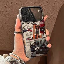 Funda para teléfono con diseño de coche, compatible con fundas ,  17,  16 Pro Max,  15 Pro Max,  13 y  12. Fabricada en TPU, ofrece protección contra golpes y caídas. Un regalo ideal para familiares, amigos, seres queridos, novios/novias y aniversarios. - Blanco - Ver 5