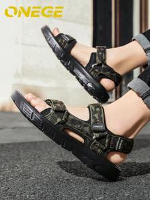 1双男士户外沙滩凉鞋，耐穿防滑休闲鞋 - 綠色 - 查看 3