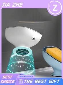 Octopus Suction Soap Dish, Plastic Oval Draining Soap Holder With Non-Slip Base, Bathroom Countertop Soap Tray, Home Kitchen Bathroom Accessory, Lightweight Luxury Design - Multicolor - View 6