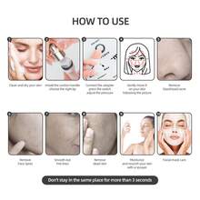 Foreverlily Máquina profesional de microdermoabrasión con diamante dispositivo de cuidado facial 3 en 1 para exfoliación, eliminación de puntos negros, antiarrugas, adecuado para uso en salones, personal y en el hogar (con adaptador) - Blanco - Ver 4