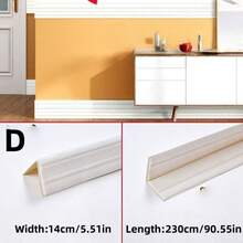 3D Waterproof Ceiling Decorative Strips, Home Decor Wall Border Trim, Baseboard Wall Sticker - 001 - View 12