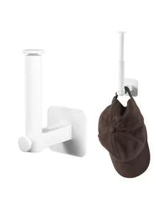 1pc Adhesive Hat Hooks - Suitable For Wardrobes, Baseball Cap Hooks, Hat Racks, Wall-Mounted Storage Racks, Extendable Hat Organizers, Baseball Cap Holders, And Bedroom Door Wardrobes. - Multicolor - View 1