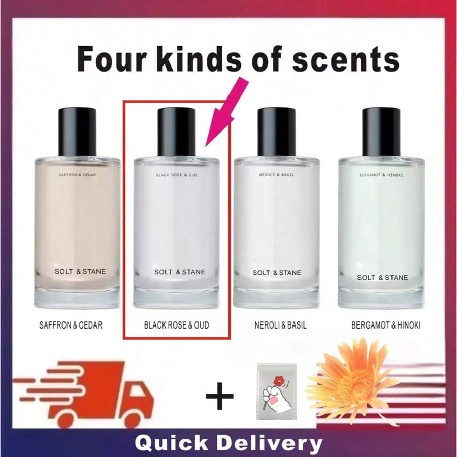 Salt & Rock Body Mist - Black Rose & Oud Scent, Skincare Infused Hydrating Fragrance With Glycerin & Red Algae, Spray For Women And Men, Perfect Christmas/New Year Gift - vui tươi - Xem 1