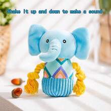 嚎叫狗狗玩具，自娱自乐玩具，无需电池，摇晃发出声音，耐咬清洁牙齿，幼犬吱吱叫宠物用品，自娱自乐，缓解无聊 - 彩色 - 查看 3